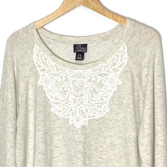 Oh Baby by Motherhood Womens Lace Front Maternity Sweatshirt - Picture 2 of 5